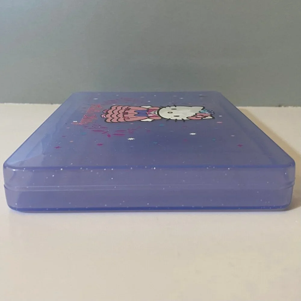 Sanrio 2005 Hello Kitty Clear Glitter Plastic Case